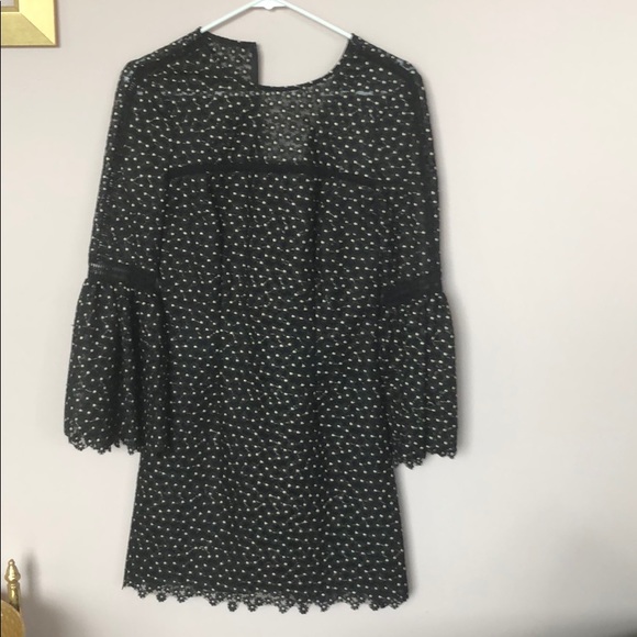 NWT Cynthia Rowley Black Embroidered Dress Size 0 - Picture 1 of 8